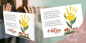 Growing Like a Flower Poem Mother's Day Handprint Activity Poster