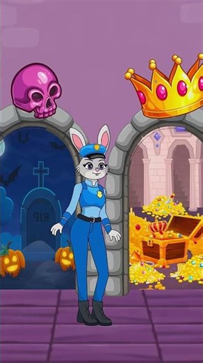 cảnh sát thỏ hôm nay làm bảo vể #hoathinh #shorts #thinhhanh #xh