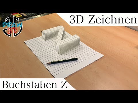 Wie man 3D Buchstaben zeichnen lernen kann für Anfänger "Buchstaben Z" #3DdrawJG