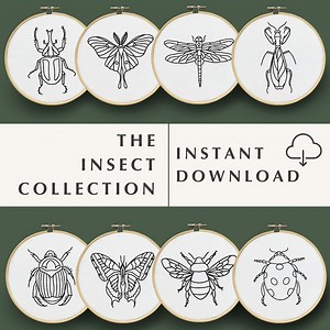 Bundle of Anatomical Insect Collection, 8 Hand Embroidery Patterns, Downloadable PDF Templates - Etsy
