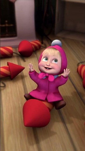 New Year Fun! 🎄💥 #OneTwoThreeLightTheChristmasTree #MashaAndTheBear #Shorts #cartoonforkids #kids