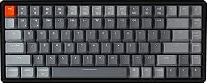 Keychron K2 Version 2 Wireless Gaming Mechanical Keyboard, Bluetooth/USB Wired Compact 84 Keys RGB LED Backlit N-Key Rollover Aluminum Frame for Mac Windows, Gateron G Pro Brown Switch
