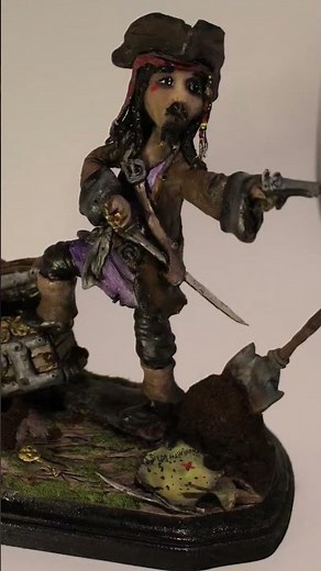 Sculpting Jack Sparrow as a Cartoon