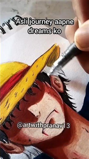 Painting of Luffy ✨|Motivation words| #drawing #anime #naruto