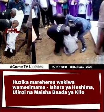 Kenya, jamii ya Bukusu utamaduni wa kuwazika wazee mashuhuri na viongozi wa kiroho wamesimama.