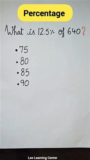 Just Try Finding Percentage this way #shorts