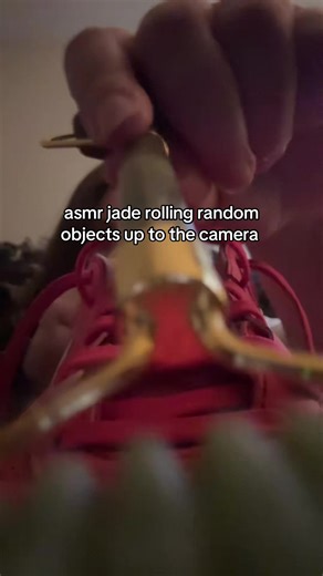 jade rolling random objects up to the camera asmr ~ camera touching ~ jade roller ~ #asmr #fyp #lofiasmr #asmrfyp #fyp