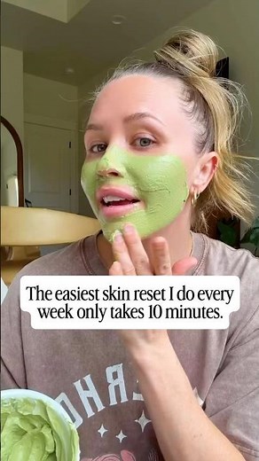 The easiest skin Reser I do every week takes 10 minutes #skincare #mask #skincareroutine #skin