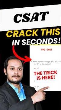 UPSC CSAT PYQ THEME TRICKS #iasprelims2026 #csat