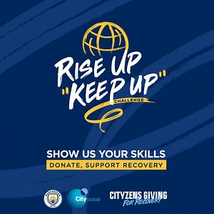 Day 2 of the "Rise Up, Keep Up" Challenge! 33,593 touches to beat in 10 days... Do 10 keep-ups, film it, post with #RiseUp and donate to Cityzens Giving: https://www.mancity.com/riseup | Manchester City