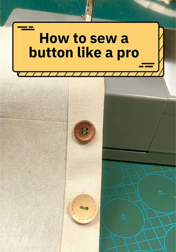 How to sew a button using your sewing machine? #sewingtiktok #sewing #sewingtutorial #learnontiktok