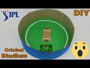 DIY Cricket Stadium | How To Make Mini Cricket Stadium With Cardboard | IPL Stadium | DIY Stadium