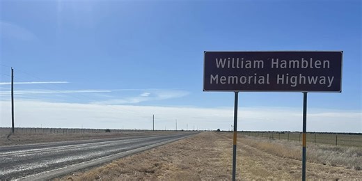 Family member highlights history of William Hamblen Memorial Highway near Claude