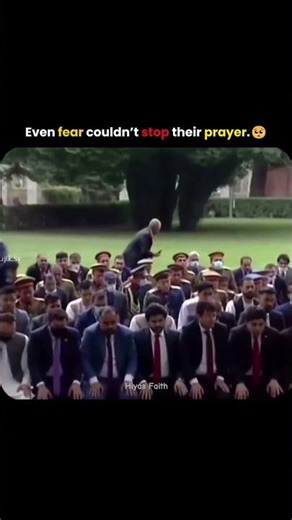 Even fear couldn’t stop their prayer 🥺#islamicmotivation