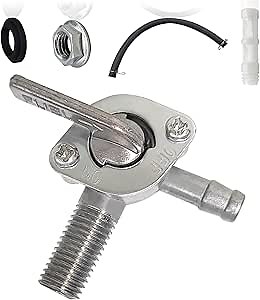 Generator Petcock Fuel Tank Shut Off Valve Gas Switch 310574GS for Champion Generac 310573GS 193272GS 204743GS All Power Briggs and Stratton Honda Champion etc (M10X1.25 Without Filter Cup)