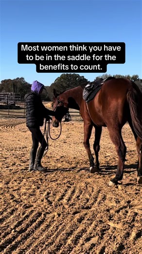 There is a conversation happening in equine science that most riders have never heard. It does not begin when you mount. It begins the moment you walk through the gate. Groundwork: leading, lunging, liberty work, grooming, simply standing beside your horse is not just preparation for riding. For women over 35, it may be one of the most underestimated tools for nervous system regulation available. Here is what the research shows. A 2024 study measuring the physiological effects of human-horse int