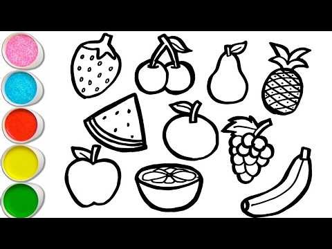 Cute Fruits Coloring 🍎🍌🍓Learn Colors for Kids. Cute Fruits Coloring 🍎🍌🍓Learn Colors for Kids #viral