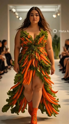 “When Vegetables Become Fashion 👗🥦fashion modeling #boldfashion #fashionshorts #isis #tf365 #shorts