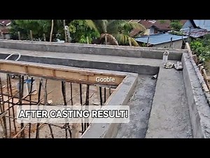 Concrete Gutter Roof Slab – The Final Look After Casting | DIY Construction Project