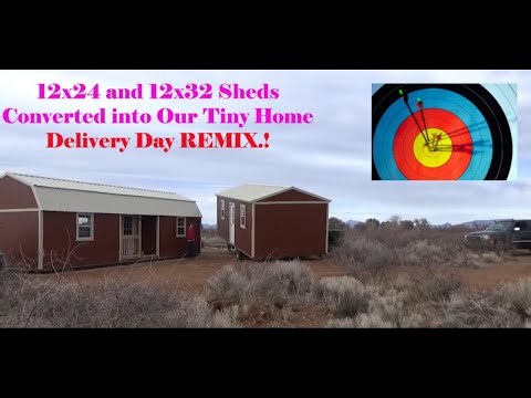 Tiny Home Delivery of Two Sheds in High Desert of Southeast Arizona