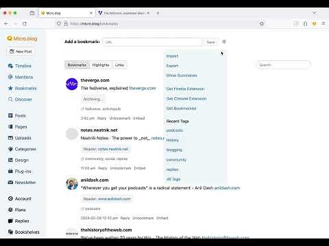 Latest bookmark features