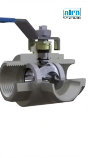 3 way ball valves animation #ytshorts #youtubeshorts #reels #shorts