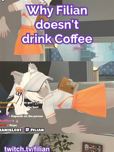 Why Filian doesn't drink Coffee Filian doesn't normally drink coffee and here is why! Check out Filian on stream at https://twitch.tv/filian and @filianIsLost Join us in Discord https://discord.com/invite/filian #filian #vtuber #filianvtube #filianvt #filianvtuber