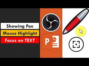 How to highlight mouse pointer for presentations | During Teaching Online | cursor highlight in OBS