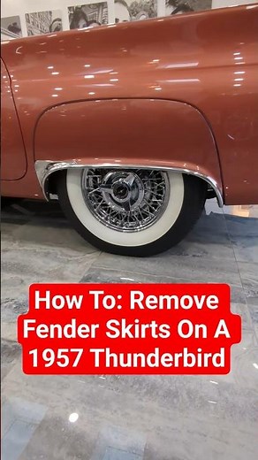 How To: Cassic Car Fender Skirt Removal. #carenthusiast #garagelife #classiccar #tbird
