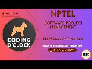 NPTEL Software Project Management Week 0 QUIZ Solution July-October 2025 IIT Kharagpur, NIT Rourkela