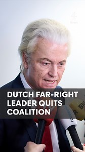 The Dutch far-right politician Geert Wilders has pulled his party out of the government, over its failure to crackdown on migration. It leaves the ruling coalition at risk of collapse - three weeks before the Netherlands hosts a NATO leaders summit. | Channel 4 News