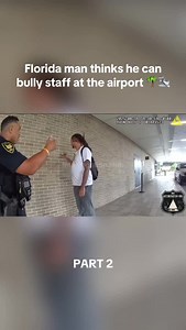 Florida man thinks he can bully staff at the airport 🌴🛩️ P2. Comment Your Thoughts below ⬇️ Follow Me For More @interrogation.hub On August 18, 2025, a customer at Tampa International Airport became increasingly belligerent with staff, prompting airport personnel to ask him to leave. Although he initially complied and exited the airport, he was seen lingering outside. Law enforcement arrived and subsequently arrested him, charging him with disorderly intoxication. This incident underscores the