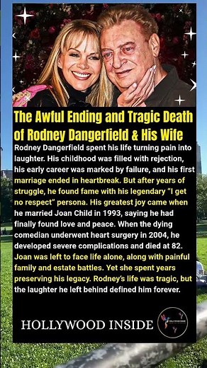 The Awful Ending and Tragic Death of Rodney Dangerfield & His Wife #shorts