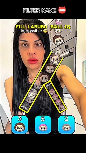 FILL LABUBU BALL IQ 😯🥶 #tutorial #ball #iq #tiktok #filter