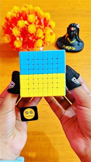 Ukraine "🇺🇦" On 8×8 Cube Solver 😵‍💫😱 #viral #rubikscube #solving #shorts 😊😊