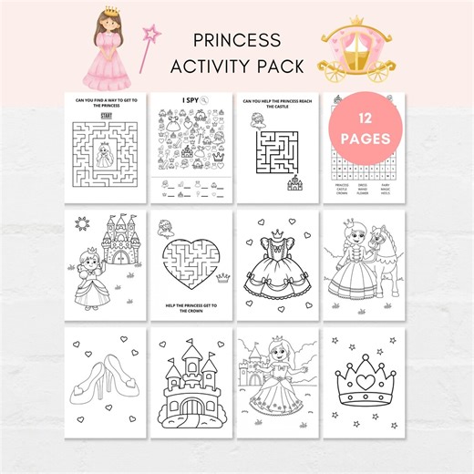 Princess Activity Pack, Princess Coloring Pages, Princess Activity Sheets, Princess Coloring Sheets, Princess Activities Printable - Etsy UK