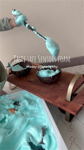 Taste-Safe Chickpea Foam: Messy Play Sensory Fun!