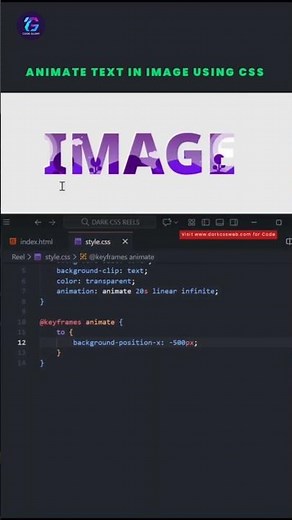 How to Animate Text Over Images with Pure CSS (Easy & Modern Guide) #shorts #html #css #short #image
