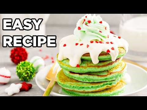 Green Grinch Pancakes Made With Easy Homemade Recipe