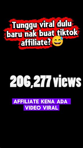 Kalau buat duit kena tunggu viral, ramai dah lama give up. Hakikatnya, TikTok Affiliate ni pasal setup & positioning, bukan pasal view semata-mata. Viral cuma tambah laju. Asas dia tetap sistem. | Brader Duit Tepi