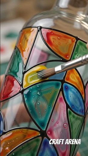 DIY Stained Glass Bottle Lamp Tutorial 🍷✨ | Easy Bottle Painting & Home Decor Ideas