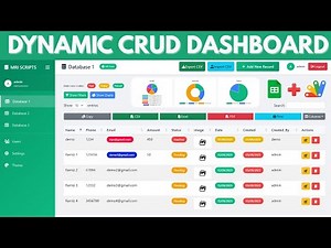 How to Build DYNAMIC CRUD Admin Panel with Import/Export | Google Sheets Dashboard | D45