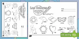 Spanish Colouring Activity Worksheet