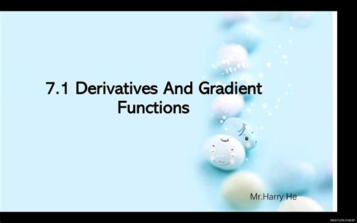 P1: Chapter7.1 Gradient /Derivative Functions