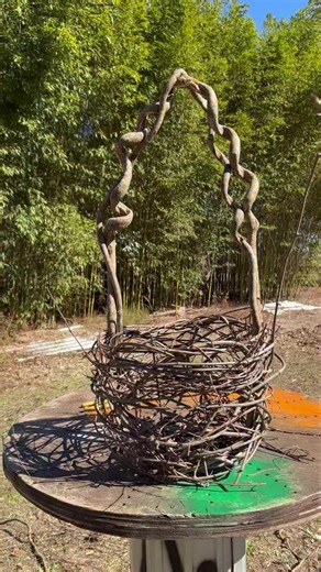 This is what I am working on today💕😊 #Easter #RusticCrafts #GrapevineArt #baskets #homemade #HandmadeCrafts | The Grapevine Lady