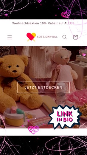 Süß & Sinnvoll | Gotha on Instagram: "🔥 Nur noch bis Samstag: 10% auf ALLES im Onlineshop! Wenn du noch Geschenkideen suchst, nachhaltige Lieblingsstücke willst oder einfach etwas Schönes für dich - jetzt ist die beste Gelegenheit. 🌟Code ist bereits automatisch im Shop hinterlegt. 👉 Hier geht's zum Shop: shop.suess-sinnvoll.de Mach's dir gemütlich, klick dich durch und sichere dir deine Favoriten, bevor die Aktion endet. Let's shop some magic ! 🌟🎁🎅 #onlineshop #rabattaktion #10prozent #sho
