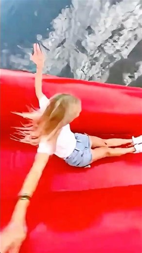 Red Sky Slide?! 😱💥 #CliffSlide #ExtremeExperience