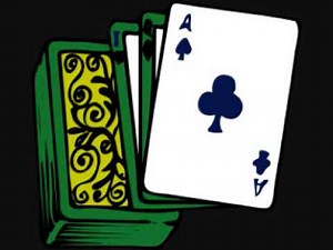 Deck of cards sound effect dealing , snap , black jack , casino