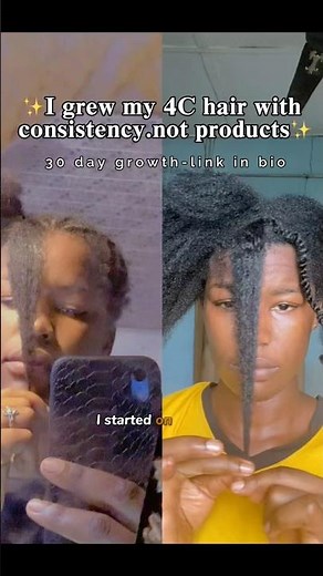 How I Grew My 4C Hair (Consistency Changed Everything) | A 30 days growth challenge #hairgrowth