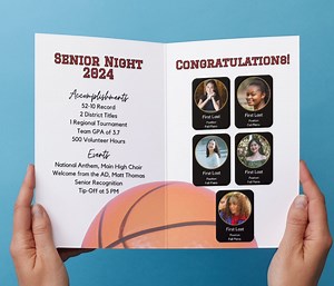 Basketball Senior Night Program Canva Template Senior Game Girls High School Basketball Team Editable Senior Poster Boys Basketball College - Etsy
